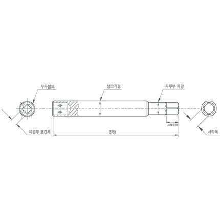 YG-1 Tap Holder / Tap Extension / Tap Connector TH120-200 M12 X 200L (TS9929142)