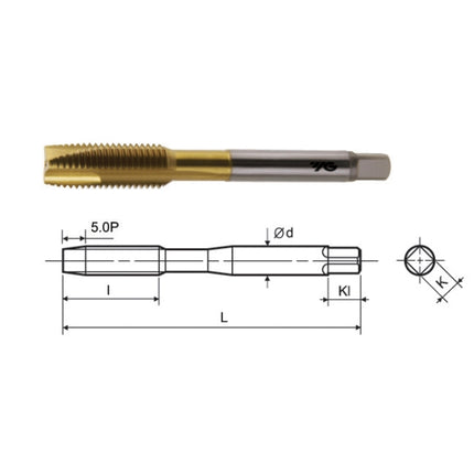 YG-1 Spiral Point Tap (TIN) TPOT020-040 M2X0.4