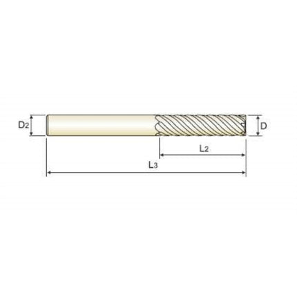 YG-1 G-CUT Diamond Coated End Mill 6F GCE6-200-100 D20X20X100X200 (EIE27200100)