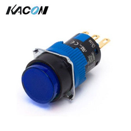 KACON Push Button Switch, Non-Illuminated, Ø16mm, Blue K16-211B