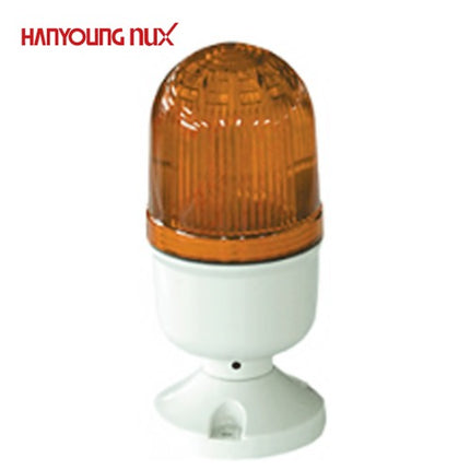 HANYOUNG Warning Light, Ø70, Steady Only, Yellow, AC110-220V SLB060-RAA11Y
