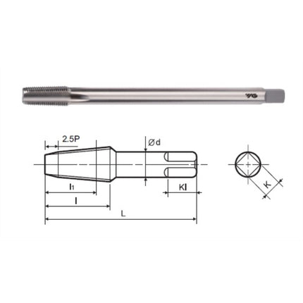 YG-1 Long Pipe Tap (HSS) LHPF-3/8Y-120 LPF3/8-19-120(T2513482)