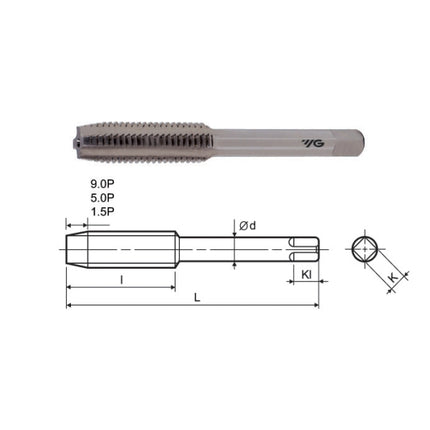 YG-1 Hand Tap (HSS) Set HT160-200Y M16X2.0 (T7099609)