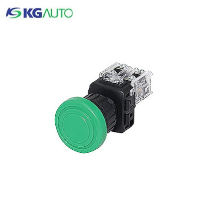 KG AUTO Emergency Stop Switch, Ø25, Non-Illuminated, Green, KGE-C4B2G 2a2b