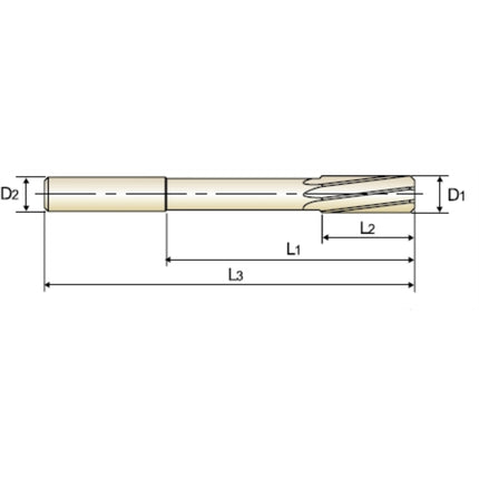 YG-1 Carbide Machine Reamer (7") CKR-055M-Y D5.5X6X26(56)X93 (K451120550)