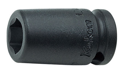 KOKEN 1/4" Drive Impact Socket, 6-Point 12400A-3/8