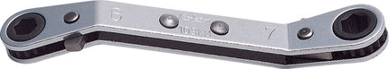 KOKEN Flex-Head Offset Ratcheting Box Wrench, 6-Point, 103KA Series