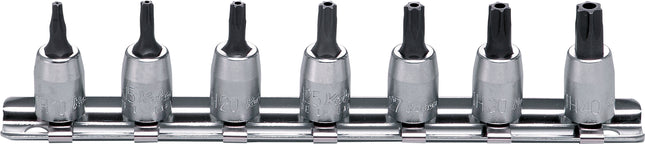 KOKEN 1/4" Drive Tamper-Resistant Torx Bit Socket Rail Set RS2025-7-HOLE