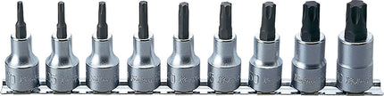 KOKEN 1/2" Drive Torx Bit Socket Rail Set RS4025-9-L60