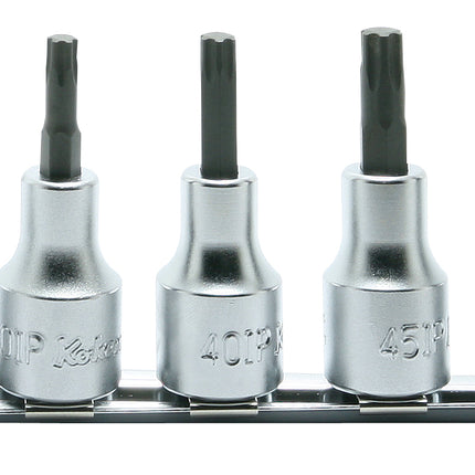 KOKEN 1/2" Drive Torx Plus Bit Socket Rail Set RS4025-9-IP