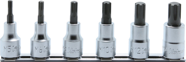 KOKEN 1/2" Drive Ribe Bit Socket Rail Set RS4027-6-L60