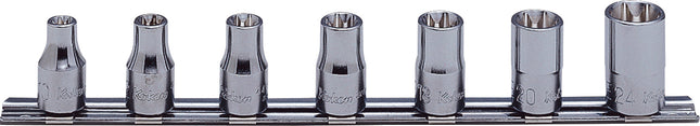 KOKEN 1/2" Drive E-Torx Socket Rail Set RS4425-7