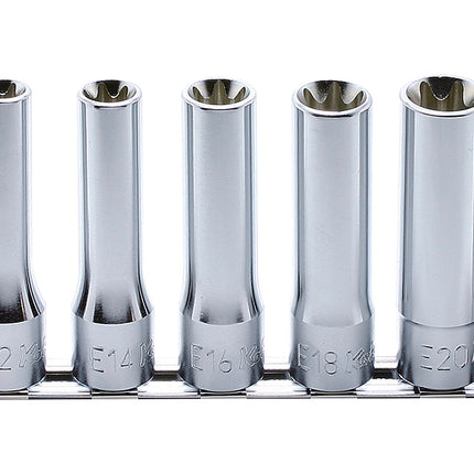 KOKEN 1/2" Drive Long E-Torx Socket Rail Set RS4325-7