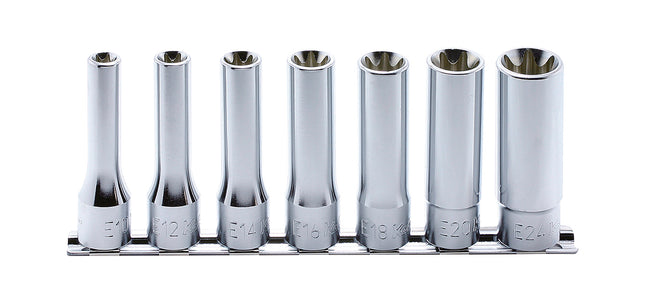 KOKEN 1/2" Drive Long E-Torx Socket Rail Set RS4325-7