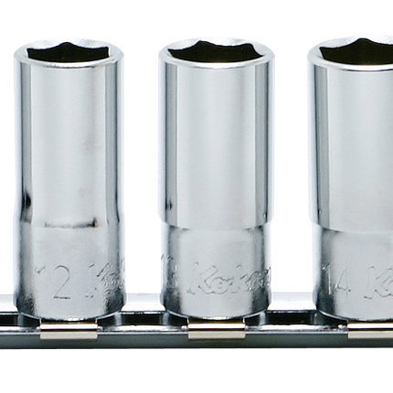 KOKEN 3/8" Drive Semi-Deep Socket Rail Set, 12-Point RS3305X-8