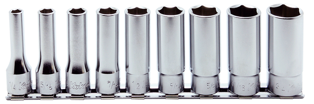 KOKEN 3/8" Drive Deep Socket Rail Set, 12-Point RS3305A-9