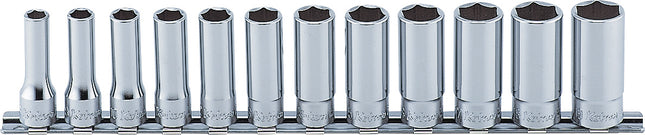 KOKEN 3/8" Drive Deep Socket Rail Set, 6-Point RS3300M-12