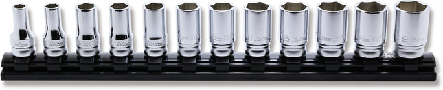 KOKEN 3/8" Drive Semi-Deep Socket Rail Set, 6-Point (Z-EAL Series) RS3300XZ/12
