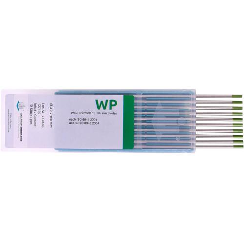 WOLFRAM Tungsten Electrodes, Pure tungsten (WP, green)