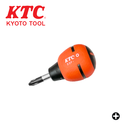 KTC Electrician's Stubby Phillips Screwdriver, Soft Grip, D9P Series