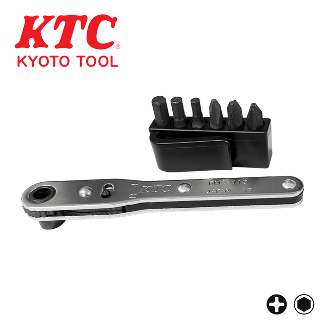 KTC Mini Ratchet Bit Holder Screwdriver Set TMDB8