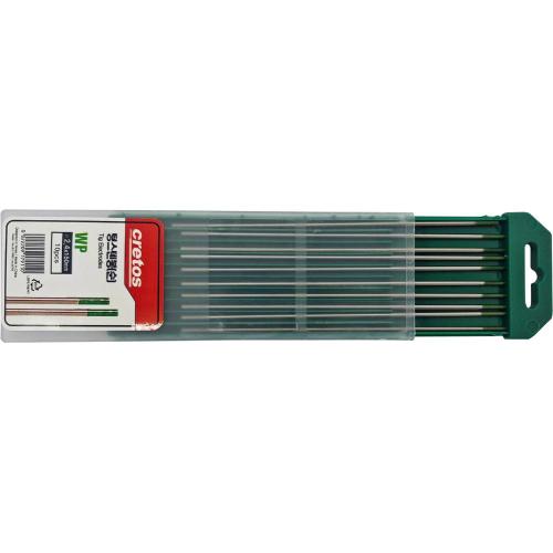 CRETOS Tungsten Electrodes, Pure tungsten (WP, green)
