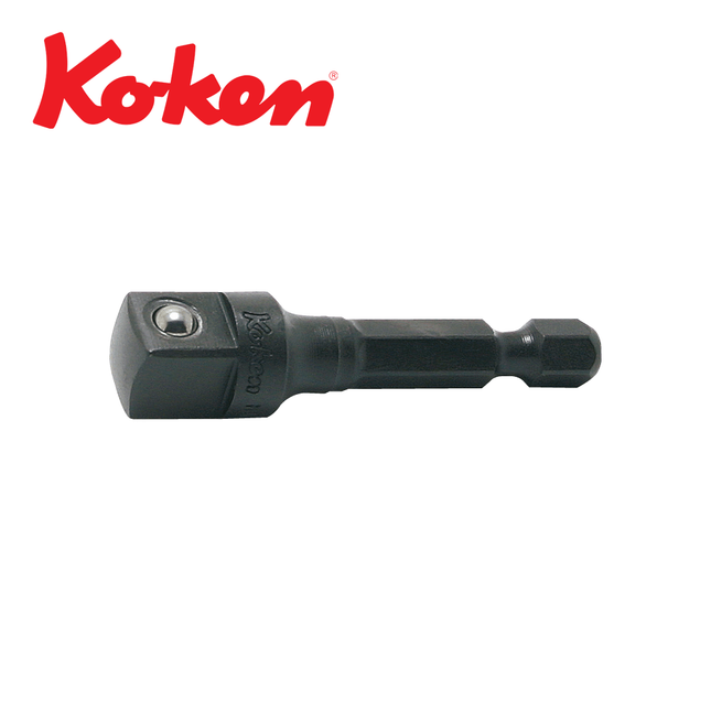 KOKEN 3/8" Drive Bit Adapter, 1/4" Hex 112-50B-3/8X1/4(BL)