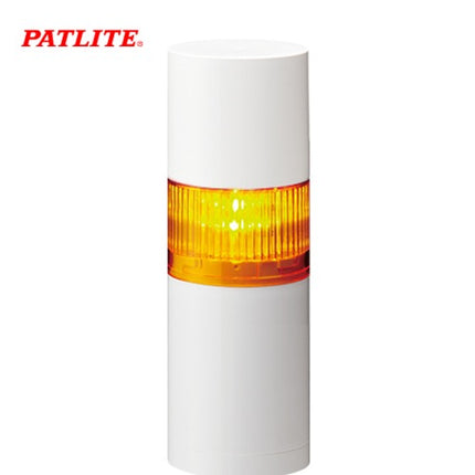 PATLITE Signal Tower Light, LED, Buzzer Type, 1-Tier, Yellow, AC100-240V LR6-1M2WJBW-Y