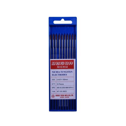 NICHIA Tungsten Electrodes, 2% thoriated (WT20, red)