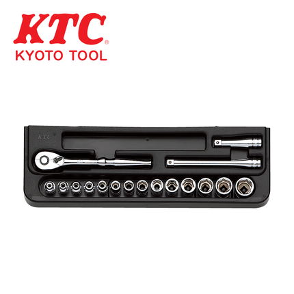 KTC 1/4" Drive Socket Set, 6-Point TB214