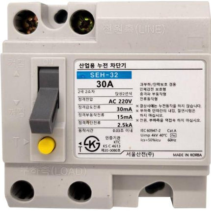 SEOUL ELEC Earth Leakage Circuit Breaker (ELCB) SEH-32