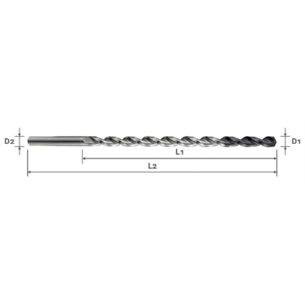 YG-1 Cobalt Long Drill (DH100-TiAlN) LCOSD-037-150 D3.7X100X150 (DT126337)