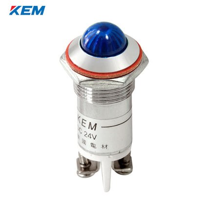 KEM KEM LED Indicator Light, Ø16mm, Bolt Type, High-Brightness, AC110V, Blue KLHRANU-16A110BT