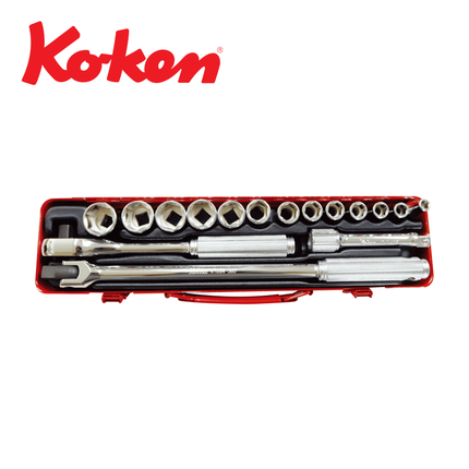 KOKEN 1/2" Drive Socket Set, 6-Point 4255M-6P