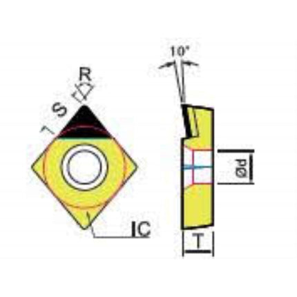DINE PCD Insert CCMT09T304-DP150 CCMT09T304-DP150