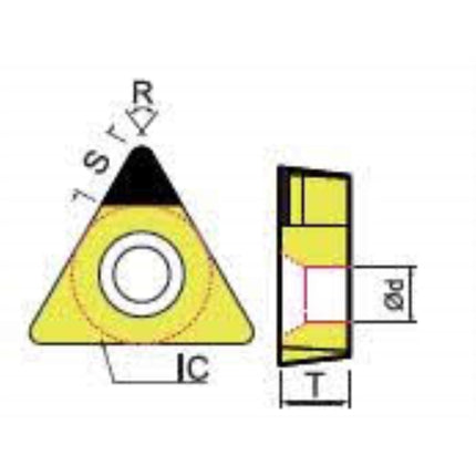 DINE PCD Insert TPGW090204-DP150 TPGW090204-DP150 (x10 pack)