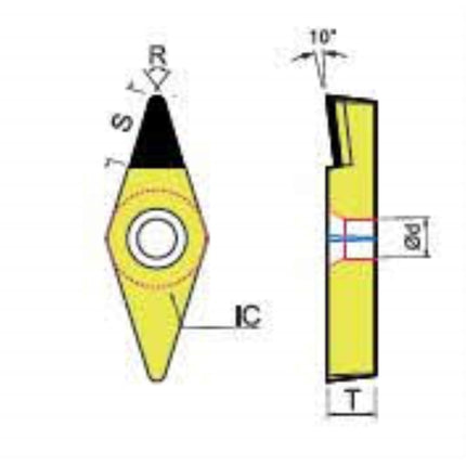 DINE PCD Insert VCMT160408-DP150 VCMT160408-DP150 (x10 pack)