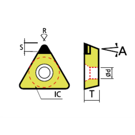 DINE PCD Insert TPGW080204-DP150 TPGW080204-DP150