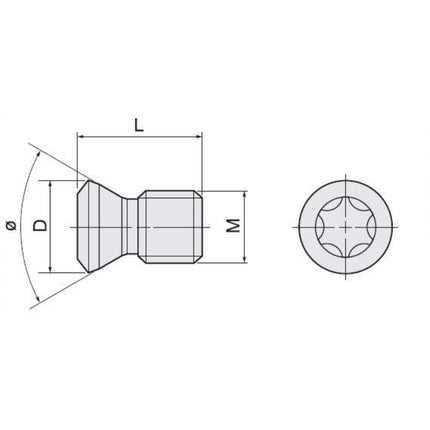 YG-1 Drilling Insert Screw WCMX06-SCREW WCMX06-SCREW (TP15 M3.5 7MM)