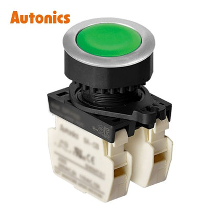 AUTONICS Push Button Switch, Non-Illuminated, Ø30mm, Green, 2b S3PF-P1G2BM