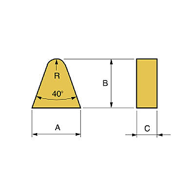 KORLOY Triangular Tool Bit 06-3ST10P 06-3ST10P(3/4) (x10 pack)