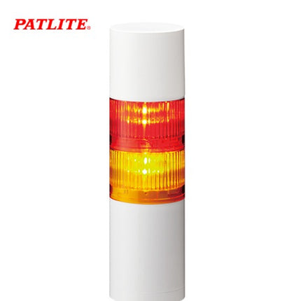 PATLITE Signal Tower Light, LED, Buzzer Type, 2-Tier, DC24V LR6-202PJBW-RY