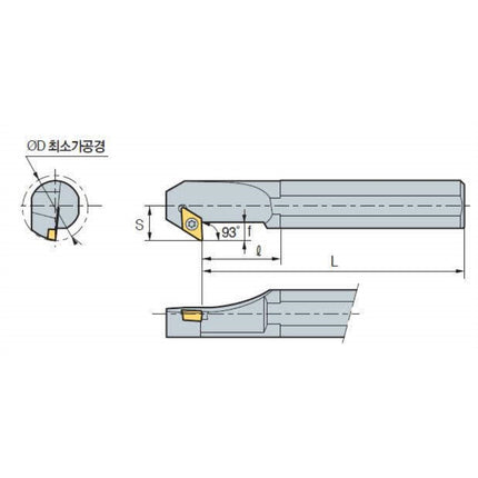 KORLOY Boring Bar Holder S16R-SDZCR 07 S16R-SDZCR 07