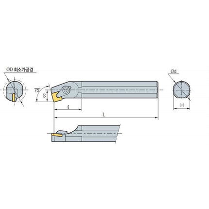 KORLOY Boring Bar Holder S20S-CSKPR09 S20S-CSKPR09
