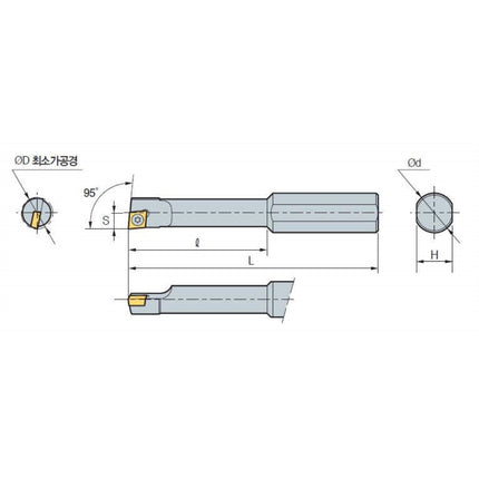 KORLOY Boring Bar Holder (Part 2) S10H-SCLCR 0306 S10H-SCLCR 0306