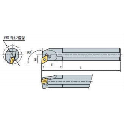 KORLOY Boring Bar Holder (Part 2) S50U-PDUNR 12 S50U-PDUNR 12