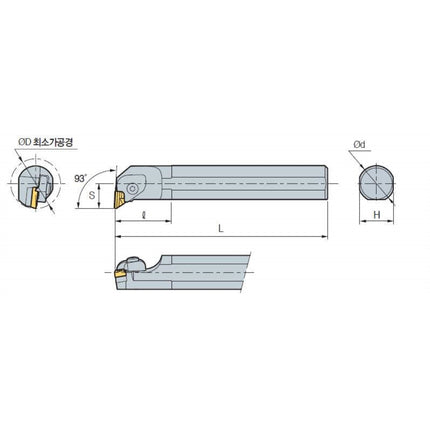 KORLOY Boring Bar Holder (Part 2) S40T-CKUNR 16 S40T-CKUNR 16