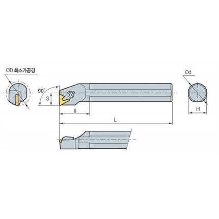 KORLOY Boring Bar Holder (Part 2) S25R-CTFPR 16 S25R-CTFPR 16