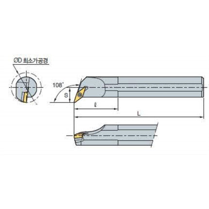KORLOY Boring Bar Holder (Part 2) S32S-SVQCL 16 S32S-SVQCL 16