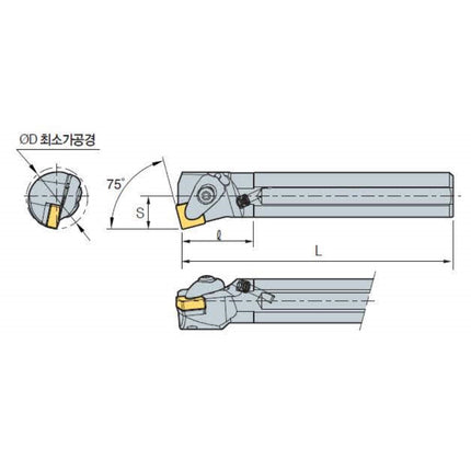 KORLOY Turning Boring Bar A25R-DSKNL-09 A25R-DSKNL-09